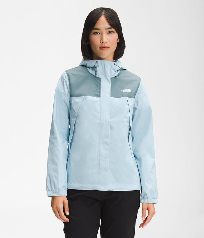 The North Face Rain Jacket Antora Blue - Womens - Thailand BPWRE-7028